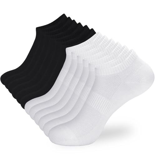 Image of ATBITER 12 Pairs Ankle Socks Women and Men Low Cut No Show Athletic Running Short Socks