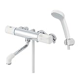 LIXIL(リクシル) 浴室水栓 サーモスタット付 RBF-911N (樹脂ハンドル・エコフルシャワー)[寒冷地用]シャワーバス水栓 混合水栓 INAX