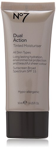 BOOTS No7 Dual Action Tinted Moisturiser medium 1.6 oz (SPF15) by Boots