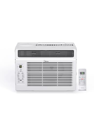 Midea 6,000 BTU Window Air Conditioner, 3-in-1 Cool/Fan/Dehumidifier Window AC Unit, Easycool Air Conditioner with Remote Control, Cools up to 250 Sq. Ft., Fits bedroom, study, office