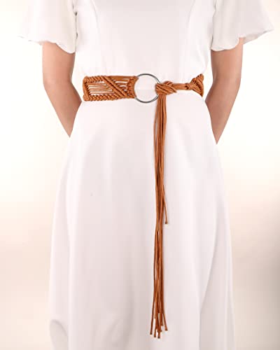 Ayliss Women Woven Waist Belt Cotton Crochet Summer Beach Handwoven Rope Braided Skinny Dress Belt Fashion Bohemian Beads3