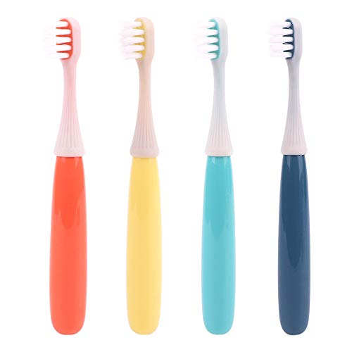 Toddler Childrens Soft Toothbrush Baby Kids Toothbrushes Manual Toothbrush Soft Bristles for Boys and Girls Children 1-3 Years 4 Pack