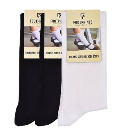 Geniune Black school socks/Kids cotton crew socks/Ankle school socks black/Full length uniform socks/Boys girls socks/Free Size - Pack of 3 (Black)