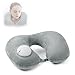 Almohada Cervical Viaje-Cojín Cervical Viaje-Almohada Hinchable Cuello-Cojín Cuello para Viaje-Almohada de Viaje Avión-Almohada Hinchable de Viaje para Niños (Gris)