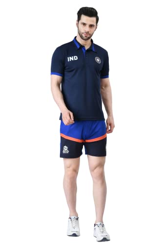Image of playR x ICC T-shirt for Men - Regular Fit Athletic Sportswear, Durable, Lightweight, Breathable, Gym & Training Wear - Sports Tee for Running, Training, Workout For All Season