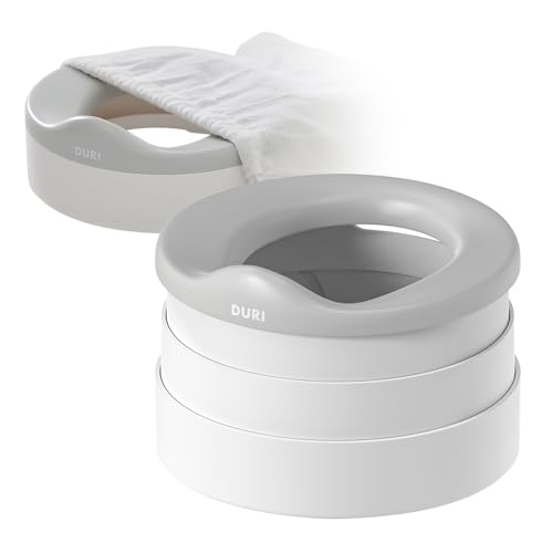 DURI Dount Foldable Potty, Portable, One-Touch Folding, Camping, Includes Travel Bag