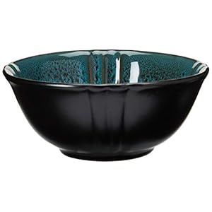Elama stoneware round oval dinnerware dish set ocean blue  urban country home decor
