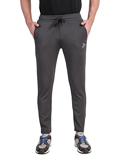 Image of FITINC Athleisure Track Pants for Men| Lycra Slim Fit Mens Dryfit Track Pant with Concealed Zipper Pockets | Quick Dry Pant Style Lower for Men for Home & Workout