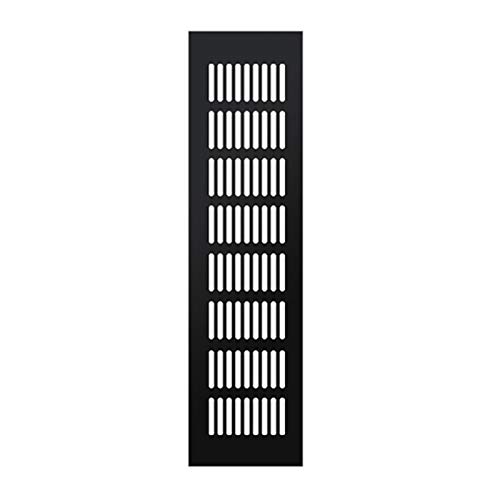 Grille de ventilation en aluminium noir 80x500 mm pour aération