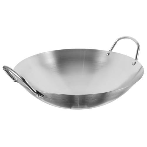 Wok de acero inoxidable Alipis con fondo redondo miniatura 1