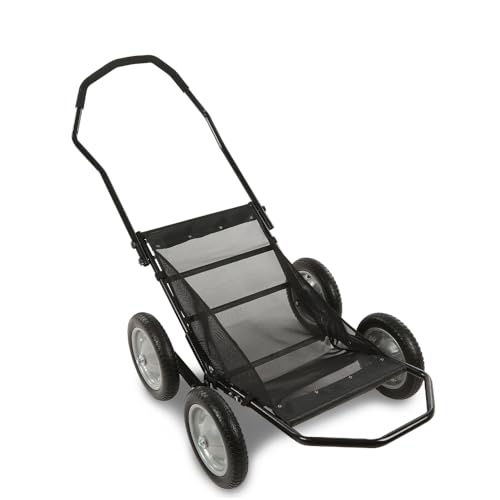 CNNELL 500 Pounds Capacity Foldable Multi Use Deer Game Recovery Cart Utility Gear Dolly with 4 Oversized Wheels All Terrain Cart