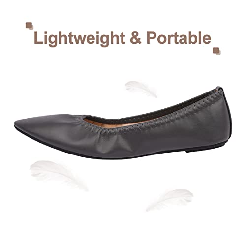 Image of Women's Ballet Flat Slip On Flats - Classic Casual Dress Shoes, Foldable Portable Travel Ballet Walking Shoes