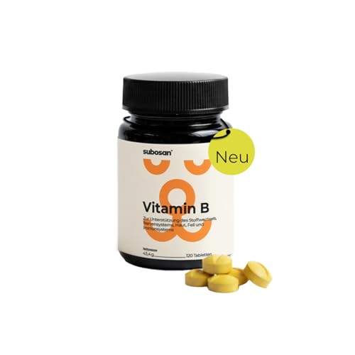 Vitamin B Komplex für Hunde - 120 Tabletten - Hochdosiert: Mit 8 B-Vitaminen (B1, B2, B3, B5, B6, B7, B9, B12) - Mit Tierärzten entwickelt, laborgeprüft & produziert in Deutschland Vitamin B Komplex für Hunde - 120 Tabletten - Hochdosiert: Mit 8 B-Vitaminen (B1, B2, B3, B5, B6, B7, B9, B12) - Mit Tierärzten entwickelt, laborgeprüft & produziert in Deutschland
