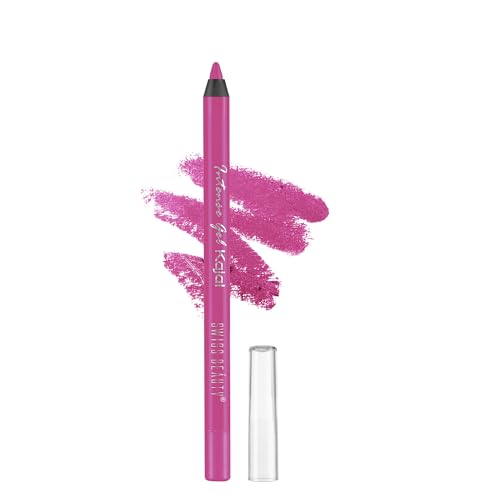 Image of Swiss Beauty Intense Gel Kajal with Sharpener | 12-Hour Stay | Waterproof | Smudge-Proof | Creamy Texture | Highly Pigmented | Multi-Use Eye Pencil | 1.2g, Shade- Electric Pink