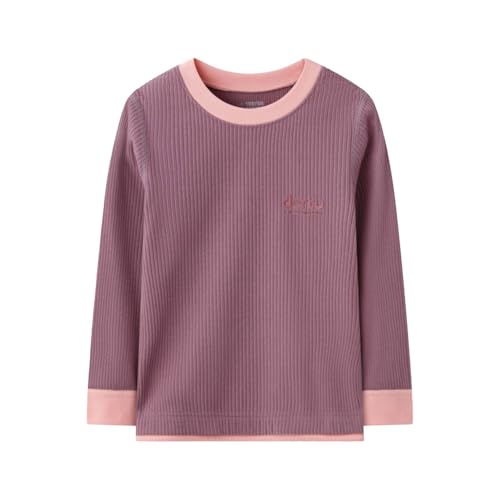 Kids Boys Girl Thermal Long-Sleeve Shirts Cotton Solid Tee Shirts Soft Cotton Tees Autumn Sports Shirt