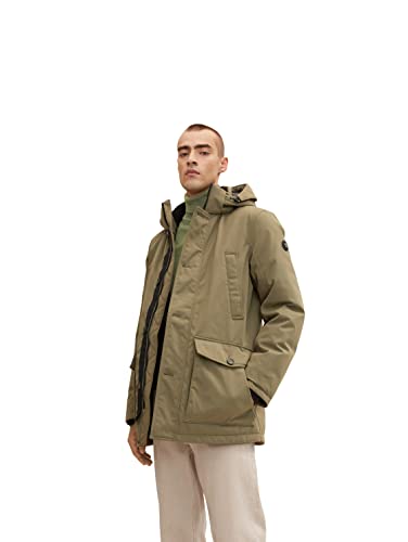 TOM TAILOR Herren Artic Parka 1032495, 10415 - Dusty Olive Green, L