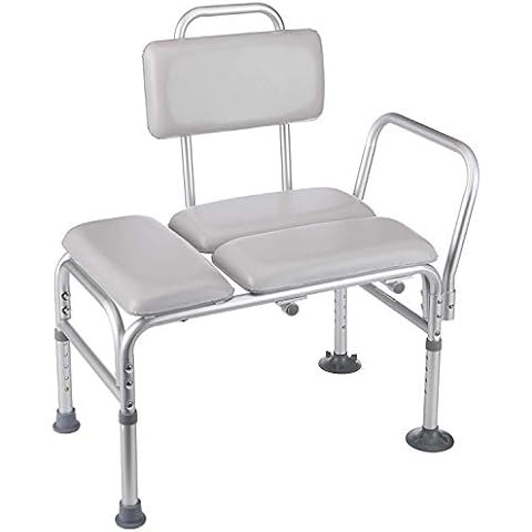 Homecraft Padded Transfer Bench, Elderly Living Assist Tool for Transferring & Moving from Shower & Bath, At Home Living Device for Disabled, Injured, or Post-Op, Bathroom Safety & Mobility Aid Cover