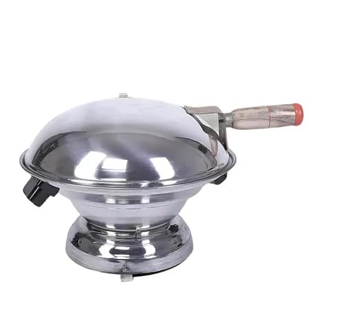K.U.H.A. Aluminum Gas Tandoor Bati Maker Oven (34x34x26 cm) | Silver Barbecue Grill & Roaster | Multipurpose Gas Oven for Roti, Naan, Pizza, Cake & Bati-image-1