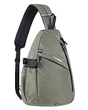 TITECOUGO Sling Backpack Travel Shoulder Bag Lightweight Chest Daypack One Strap Crossbody Bags Camp Day Packs for Women and Men Hiking Accessories Large Grey Green