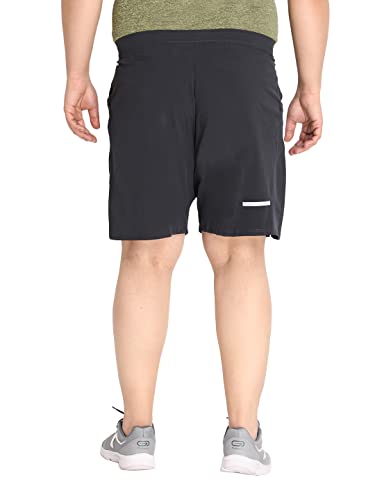 Image of CHKOKKO Men Shorts for Gym Sports or Running | Dry-Fit Fabric Single Layered Active Summer Workout Wear Knee Length Regular Fit | Elastic Waist with Front and Back Pockets