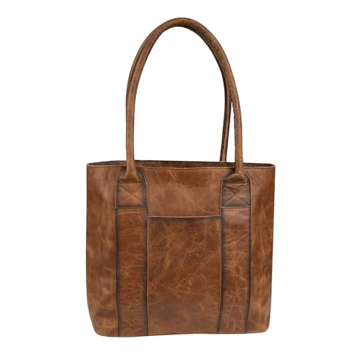 STS Ranchwear Womens Vaquero Cowhide/Tan Leather Tote Bag2