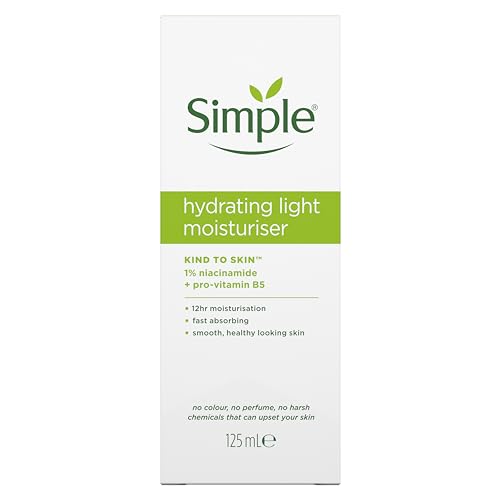 Simple Kind to Skin Hydrating Light Moisturiser UK’s #1 facial skin care brand* for 12-hour moisturisation 125 ml