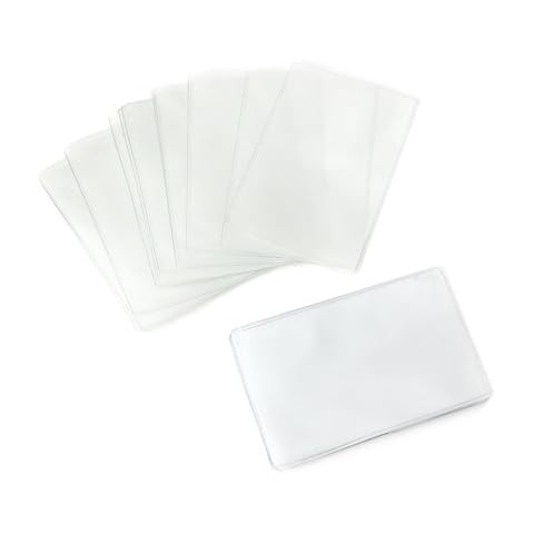 SimpleLife 20 Piece Soft Clear Plastic Card Sleeves Protectors,Credit Card Purse/Wallet Insert Sleeves for ID Cards, Band Cards, etc Cover