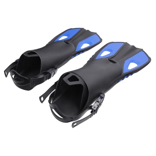 SKISUNO Aletas de Natación de Ajustables para Entrenamiento de Buceo y Snorkel Unisex Ligeras y Flexibles para Adultos Color Negro y Azul