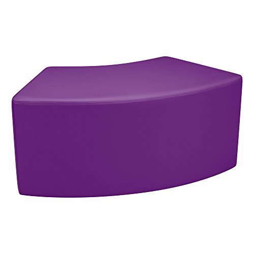 Image of Sprogs 18 inch H Structured S-Curve Stool -Flexible Modular Collaborative Soft Seating for Office, Home, Lounge and School Classrooms with Durable Frame -Purple