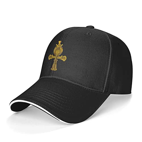 Croix Ankh, Symbole Égyptien Homme Femme Chapeau À Bord Plat Anti-Soleil Hip-Hop Chapeaux Sécurité Sports Casquettes for Plein Pied Air Loisirs