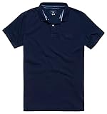 Superdry mens Vint Destroy Polo Shirt, Nautical Navy, X-Large US