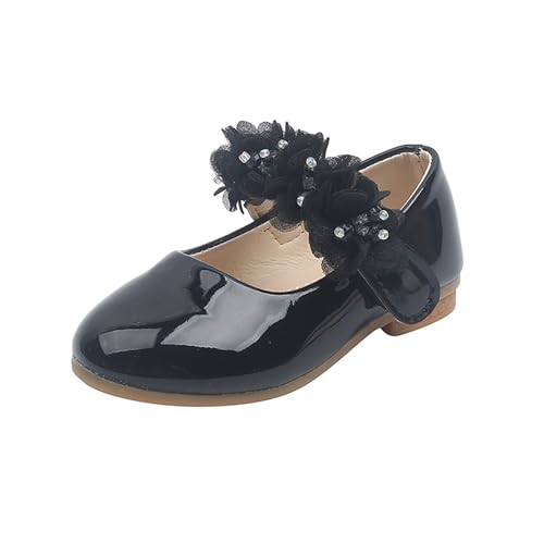 Unifizz Toddler Girls Dress Shoes Little Girls Mary Janes Flower Beaded Ballerina Flats