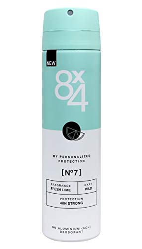 8x4 Deospray Women - Nr. 7 (Fresh Lime) - 0% Aluminiumsalze - 6er Pack (6 x 150ml)