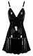 Black Level Kleid aus Lack, Schwarz, XXL