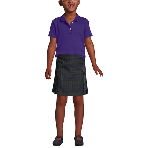 Image of Lands' End School Uniform Girls Short Sleeve Feminine Fit Interlock Polo Shirt