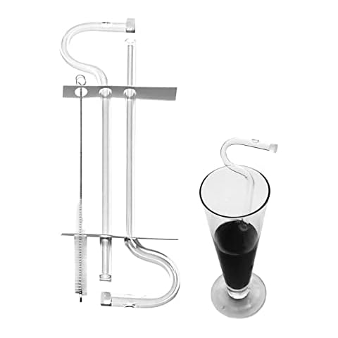 Lipzi Straw, Anti-Wrinkle Straw, Lipzi Reusable Glass Drinking Straw, Flute Style Design, 2pcs Beer Straw for Iced Coffee, Iced Tea, Cocktail, Whiskey Cover
