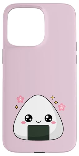 Amoureux amateur de plats à base de riz Kawaii Onigiri Coque pour iPhone 15 Pro Max