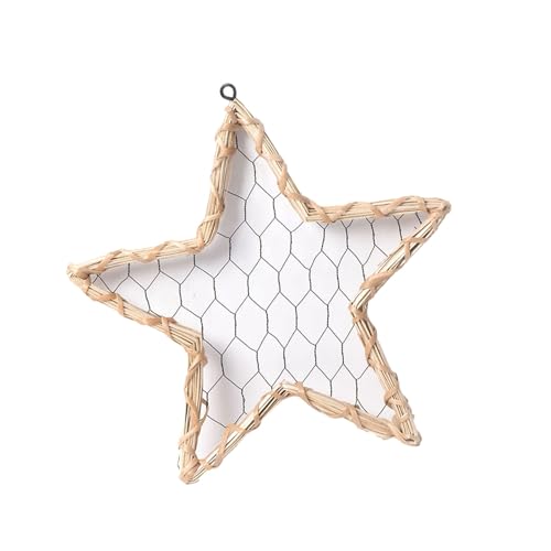 REDYY Handcrafteds Rattans Star Shape Photo Frames Wickers Picture Holder for 4x6inch Photos Wall or Table Decoration