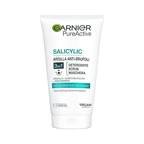 Garnier Skin Active Pure Active 3In1 Argilla, Pelli...