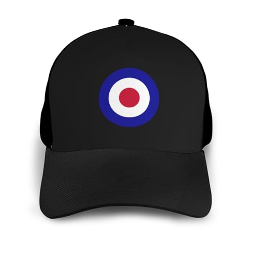 Round British RAF Royal Air Force Unisex Classic Adjustable Curved Brim Baseball Cap, Trucker Hat3