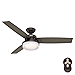 Hunter 52 inch Indoor Ceiling Fan with LED Light and Remote Control - Bronze Ceiling Fan, Standard Mount, 3 Blades, For Bedroom, Living Room, or Kitchen - Sentinel 59210, Premier Bronze