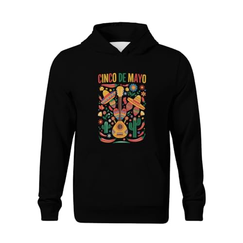 Kids Vintage Mexico Cinco De Mayo Mexican Boys Girls Lightweight Kangaroo Pocket Fleece Hoodies2