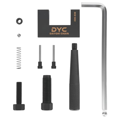 Image of DYC Professional Chain Breaker Tool 420-530 with 2 Replaceable Cutting Pins & Hex Key, Fits 40 /410 /415 /420 /428 /50 /520 /525 /530 Roller Chain for Motorcycle /ATV /Mini Bike /Pit Bike /Dirt Bike & Go Kart