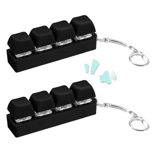 2 Pièces Jouets Anti-Stress pour Clavier, Pièces Porte-Clés Fidget Toys, Jouets pour Clavier, Passer Le Temps, Noir
