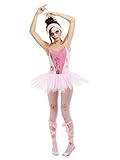 Pink Zombie Ballerina Women Fancy Dress Costume