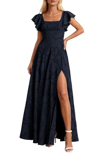 Image of KIRUNDO Bridesmaid Wedding Guest Formal Dresses for Women