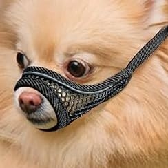 Hundemaulkorb, weiche Netzmaulkörbe für kleine Hunde, Chihuahua Shih Tzu Yorkie Pom, kurze Schnauze Mundschutz zum Bellen Beißen Fellpflege, atmungsaktiv, verstellbarer Welpenmaulkorb (Deep Black, XXS