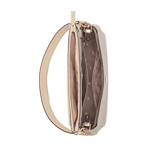 Image of Kate Spade Leila Colorblock Pebbled Leather Flap Shoulder Bag Light Sand, Light Sand