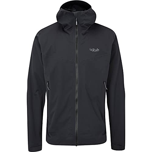 Rab Men's Kinetic 2.0 Hooded Waterproof Lightweight Jacket for Hiking and Trekking