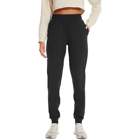 HOdo 32"/34"/36" Inseam Womens Tall Sweatpants Fleece Lined Long Joggers Workout Pants with Pockets Black Cover
